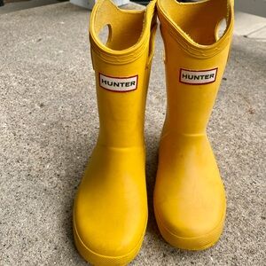 Kids Toddler Yellow Hunter Boots Size 11
